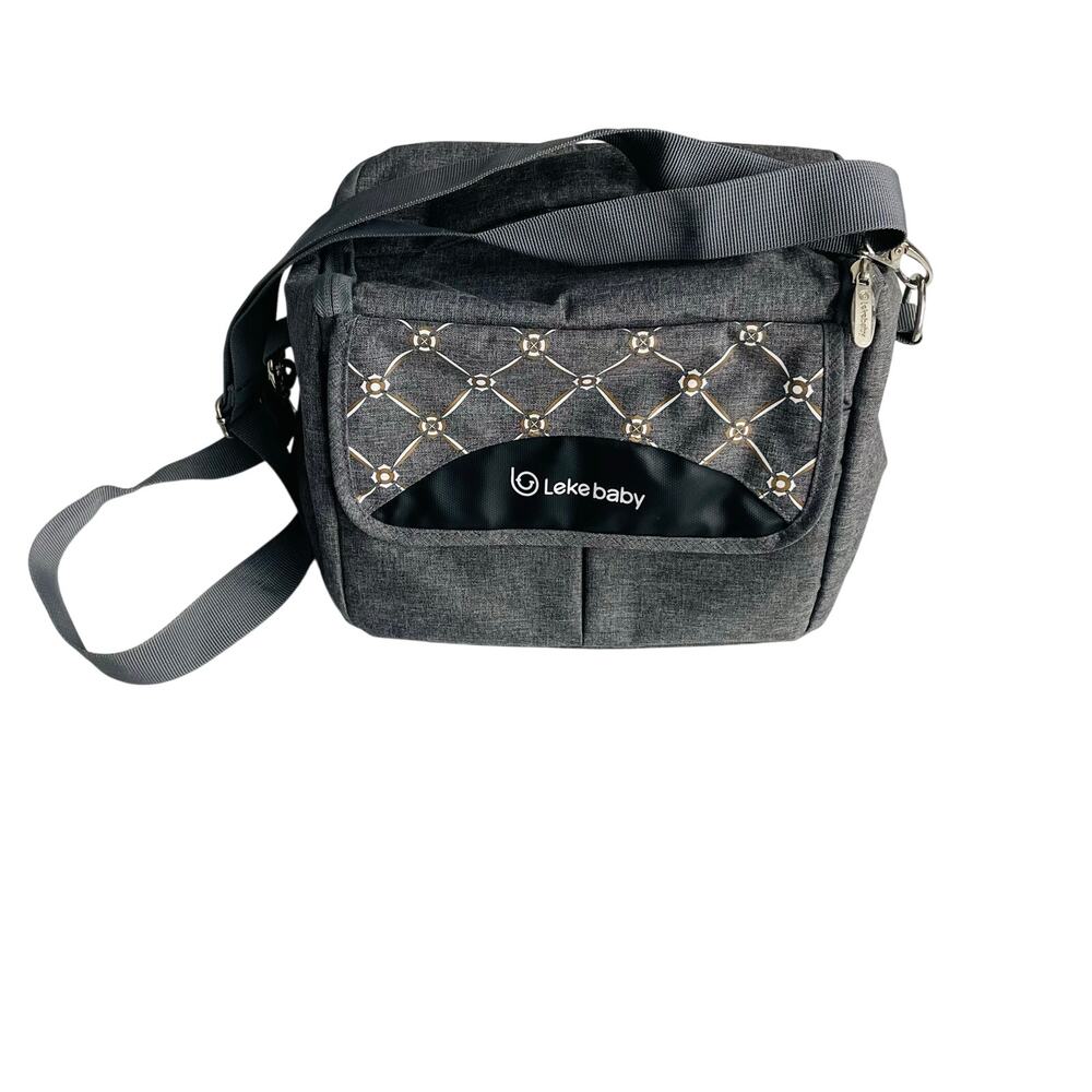 Lekebaby Grey Breast Milk Cooler Bag Contoured Ice Pack Insulated Bottle Tote